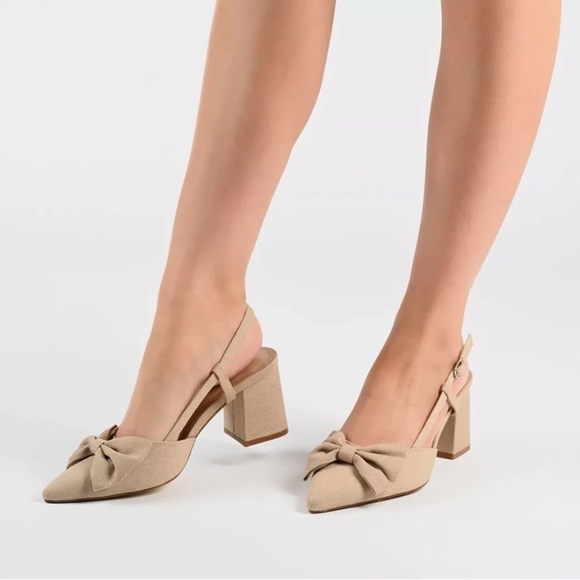 Journee Collection Tailynn Pump Slingback Block Heel Shoes Size 11 WD Wide NIB - Picture 6 of 12